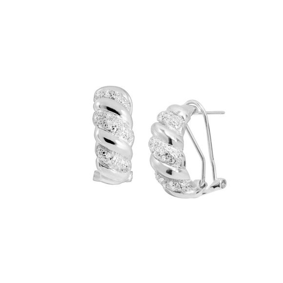 1/4 CT DIAMOND HOOP EARRINGS!! SALE! - Picture 1 of 4
